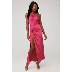 Ronny Kobo Collection Pink Halter Prom Dress